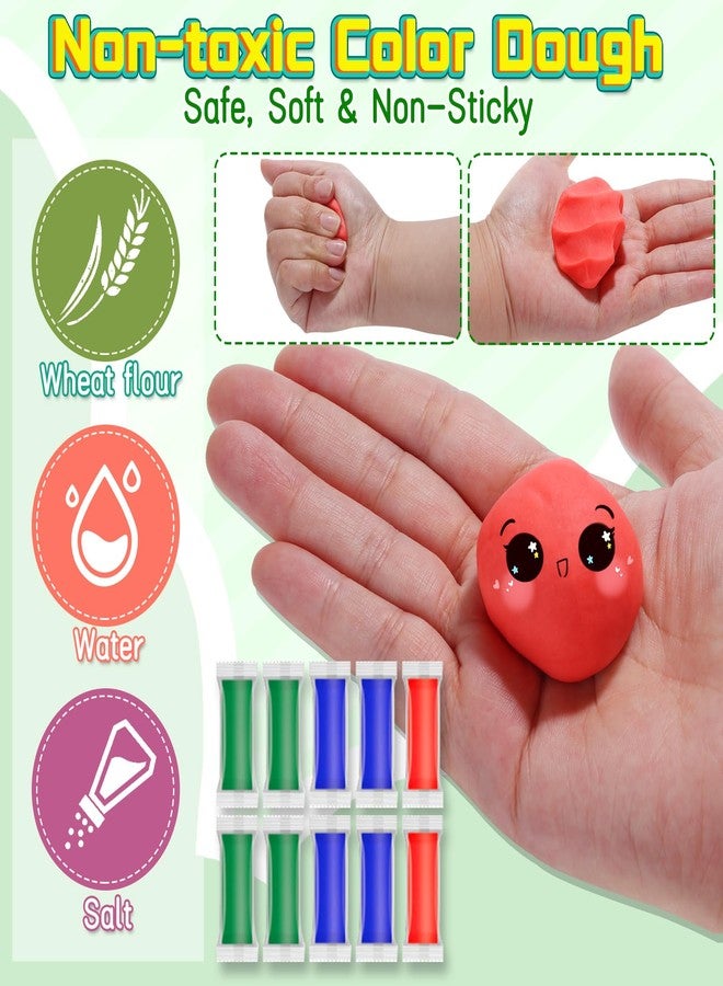 Crelloci Dinosaur Color Dough Toys, 37 PCS Dino Theme Color Tools and Molds Accessories for Boys Girls Christmas Halloween Party Gift - Image 3